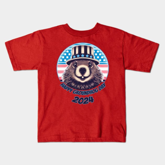 Only Groundhog Kids T-Shirt by BukovskyART